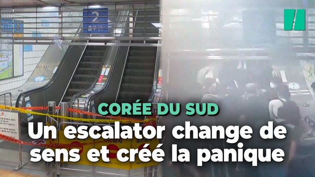 En Corée du Sud, un escalator change de sens et créé la panique