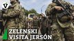 UCRANIA | Zelenski visita Jersón para examinar los daños por la destrucción de la presa de Kajovka