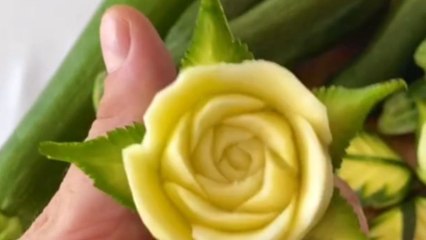 Artist's rose-markable Zucchini carving skills will make you view vegetables differently