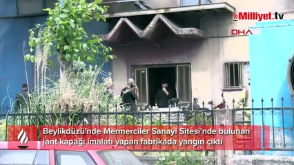 Beylikdüzü'nde jant kapağı imalatı fabrikasında yangın