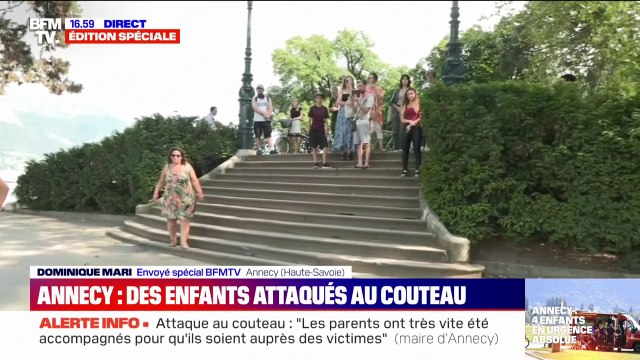 Annecy: la sidération des passants dans le square après l'attaque au couteau