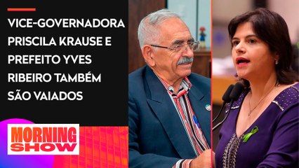 Governadora Raquel Lyra é alvo de vaias cobrando merenda escolar