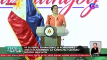 VP Duterte, itinangging si Romualdez ang nakakumbinsi sa kaniyang tumakbo nitong eleksyon | SONA