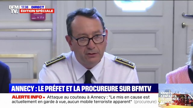 Attaque au couteau à Annecy: Les forces de secours sont intervenues très rapidement sur cet évènement dramatique , indique Yves Le Breton, préfet de Haute-Savoie