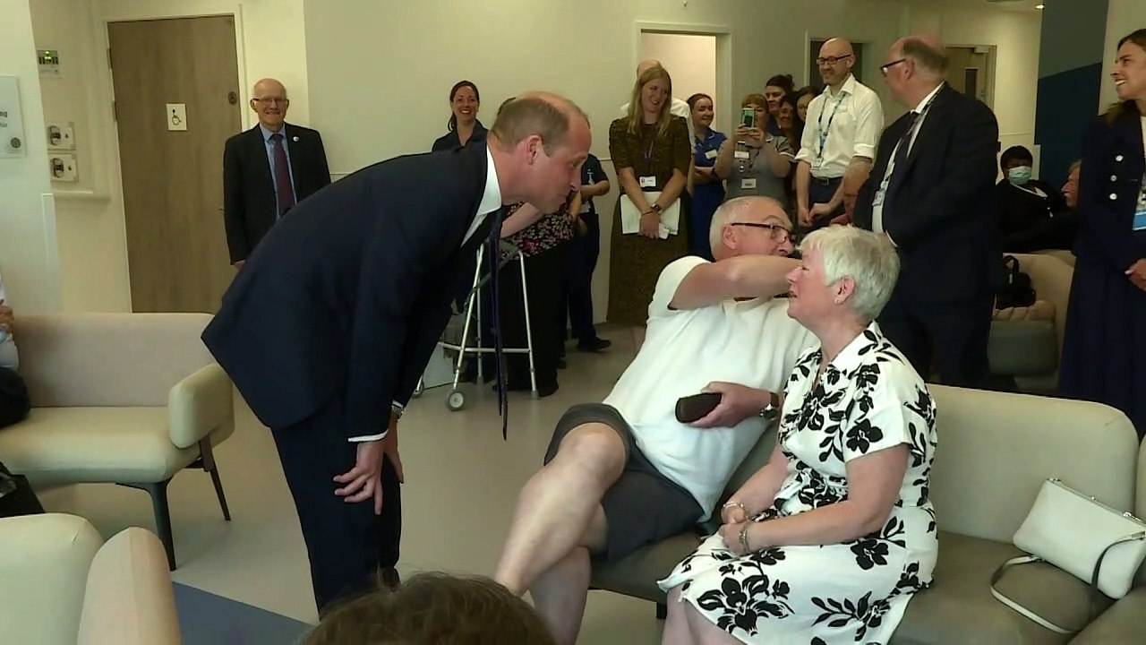 'You're a tall b*gger': William meets witty hospital patient