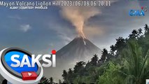 Ashfall, namataan na sa ilang bahagi ng Albay ngayong alert level 3 ang Bulkang Mayon | Saksi
