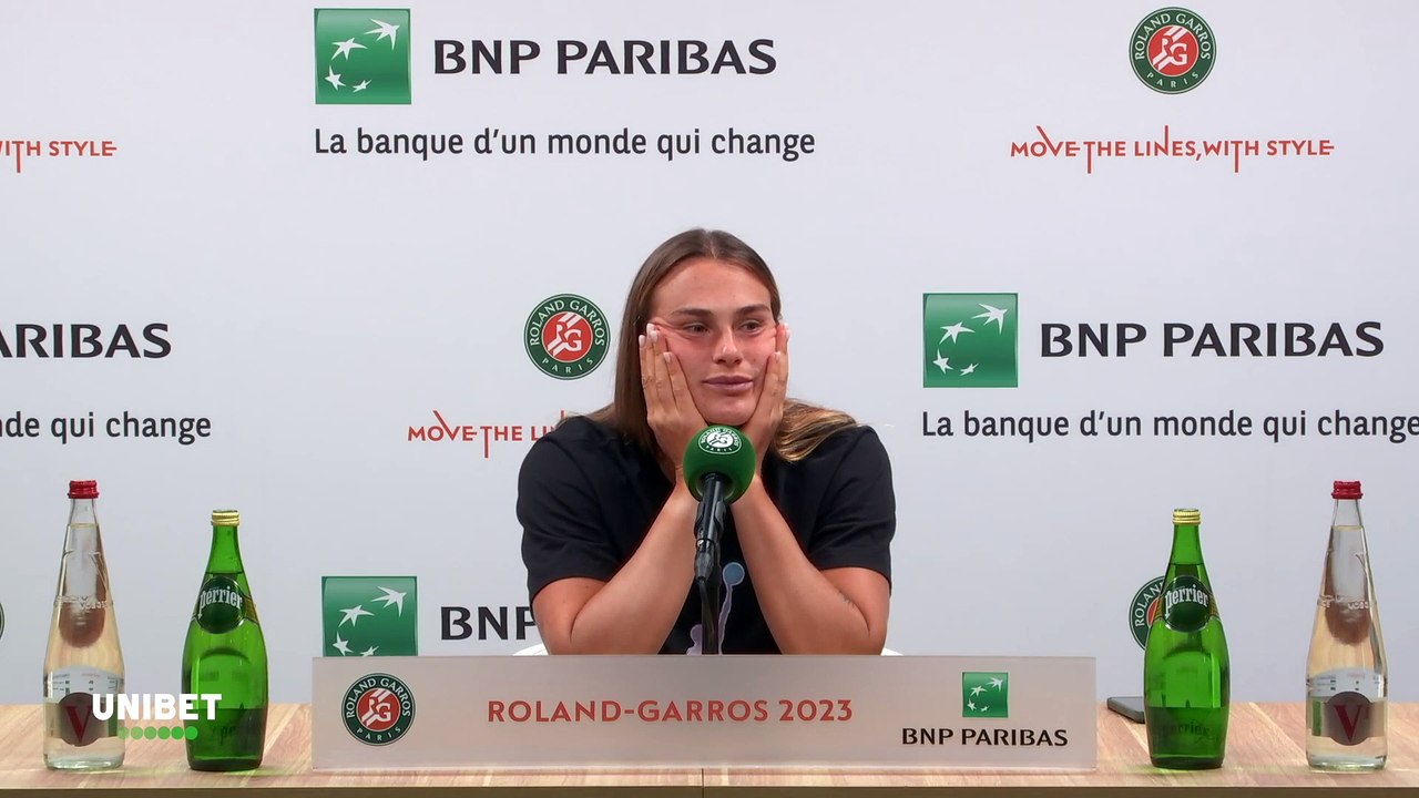 Roland-Garros 2023 - Aryna Sabalenka : "I don't want to talk about politics today. I made all my statements, you have them. I don't want to talk about politics today. We're only going to talk about tennis. Let me rest from politics , Please"