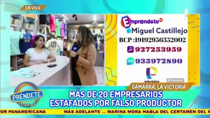 ¡Cuidado! Sujeto se hace pasar por productor de Panamericana TV para estafar emprendedores