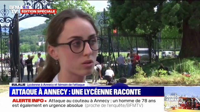 Attaque au couteau à Annecy: C'était effrayant parce qu'on était à 5m , selon une lycéenne, témoin de la scène