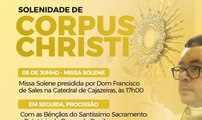 Diocese de Cajazeiras define programação de Corpus Christi com missa e procissão pelas ruas