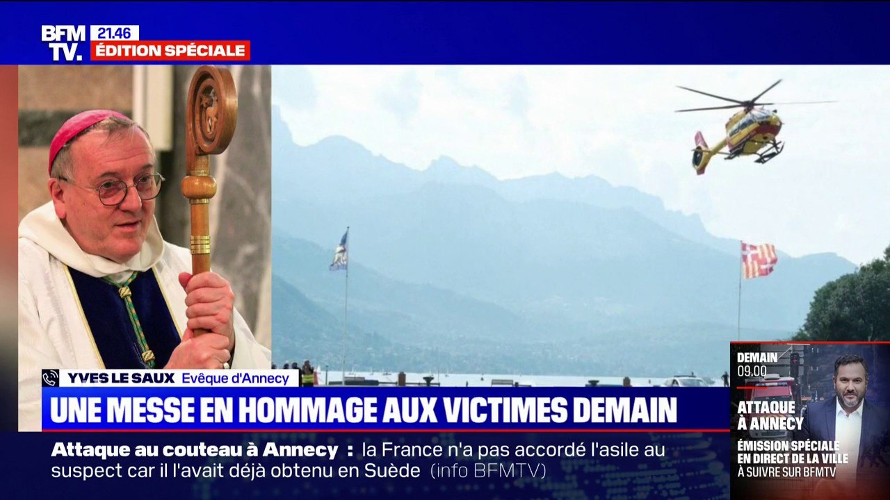 Attaque au couteau à Annecy: "Je ne sais que dire face à une telle violence", explique l'évêque d'Annecy