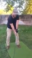 Guy Playing Golf Smashes Kid's Butt With Golf Ball