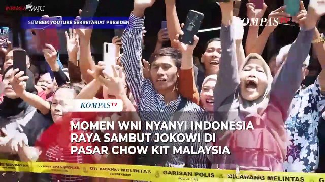 Momen WNI Nyanyi Lagu Indonesia Raya Sambut Jokowi di Pasar Chow Kit Malaysia