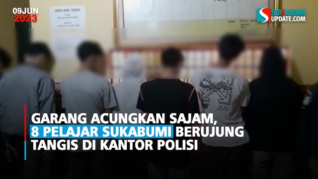 Garang Acungkan Sajam, 8 Pelajar Sukabumi Berujung Tangis di Kantor Polisi