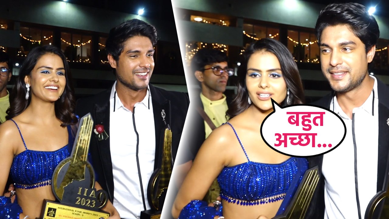 Priyanka Choudhary And Ankit Gupta At International Iconic Awards 2023 । FilmiBeat