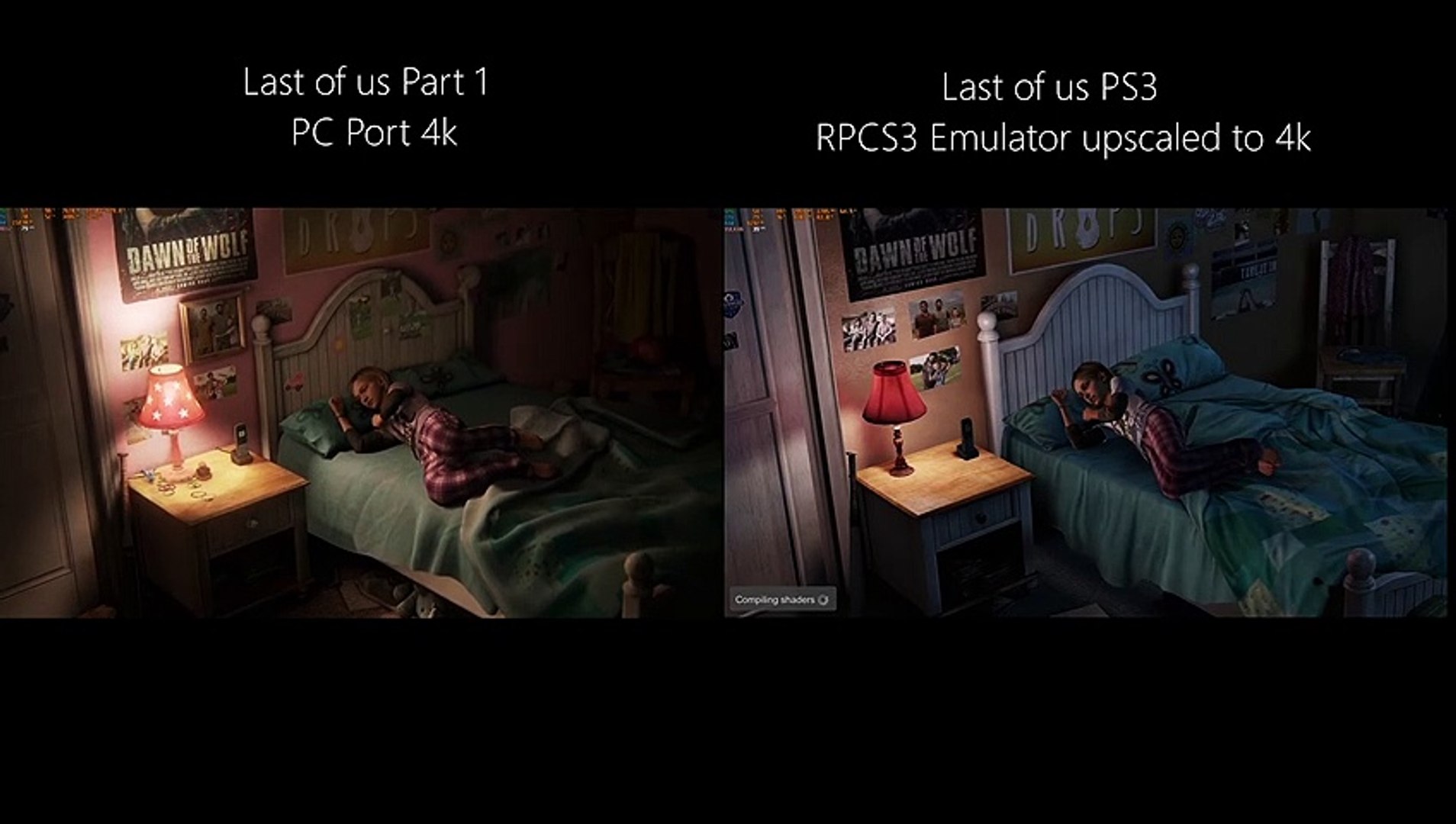 The Last Of Us RPCS3 Emulator PC 4K VS PC Remake Ultra Settings 4K