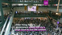 Thousands of Hong Kong citizens sing 