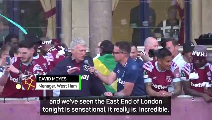 Moyes and Bowen celebrate West Ham's 'incredible' European win