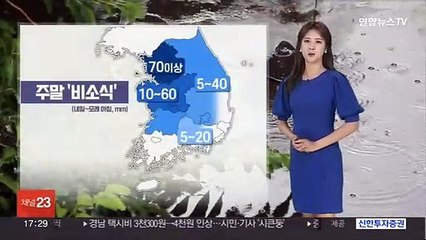 [날씨] 주말·휴일 곳곳 비, 소나기…낮더위 계속