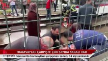 Samsun’da iki tramvay kafa kafaya çarpıştı: Biri ağır, 14 yaralı