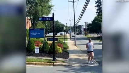 Moment truck stuck on railroad crossing gets smashed to pieces by oncoming train