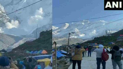 Kedarnath dham मंदिर के पास पहाड़ों में हुआ हिमस्खलन, थोड़ी देर तक उठता रहा बर्फ का धुंआ