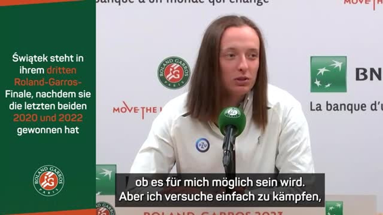 Świątek: "Habe nicht wirklich darüber nachgedacht"