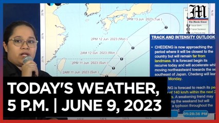 Today's Weather, 5 P.M. | June 9, 2023