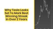 Tesla Stock Shows No Signs of Slowing Down As It Eyes Best Winning Streak In Over 2 Years - $TSLA