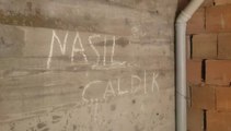 Kastamonu'da inşaat halindeki binadan hırsızlık yapıp duvara 'nasıl çaldık' yazdılar