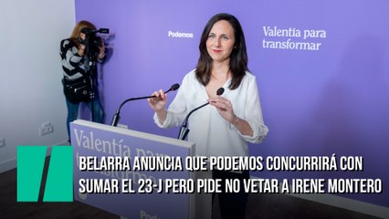 Las declaraciones de Ione Belarra sobre las negociaciones con Sumar