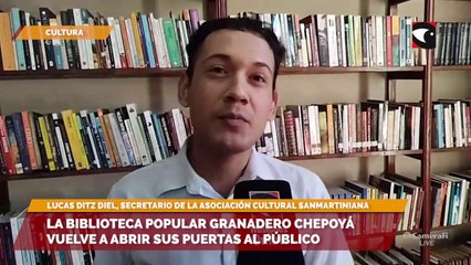 Lucas Ditz Diel, secretario de la Asociación Cultural Sanmartiniana, contó que la biblioteca popular Granadero Chepoyá, reabre sus puertas luego de haber estado 5 años parada