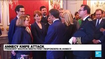 France playground attack: President Macron meets first responders in Annecy