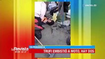 Trufi impacta a una motocicleta en la que viajaban dos funcionarios de la Alcaldía de Cochabamba