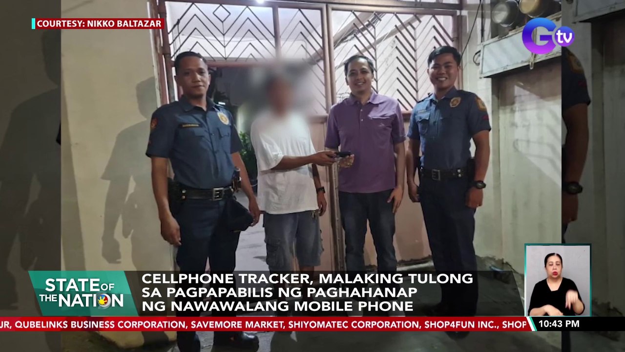 Cellphone tracker, malaking tulong sa pagpapabi...