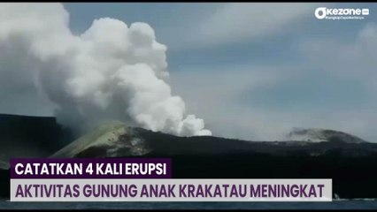 Aktivitas Gunung Anak Krakatau Meningkat, Catatkan 4 Kali Erupsi