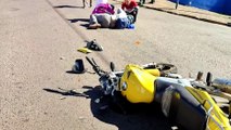 Motociclista fica ferido após colisão com carro na Rua Manaus