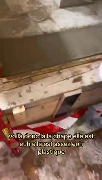 La boucharde sur un seuil en béton