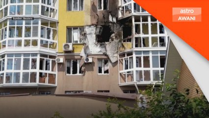 3 cedera ringan, dron rempuh pangsapuri