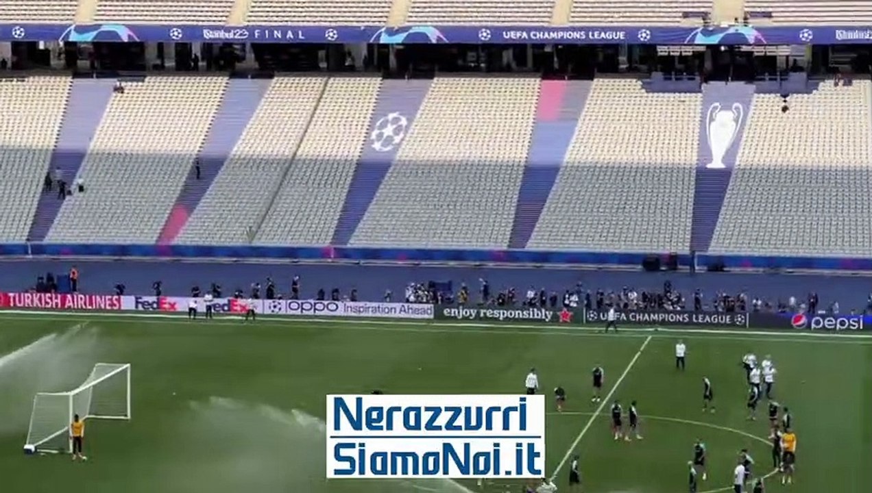 L'allenamento dell'Inter a Istanbul