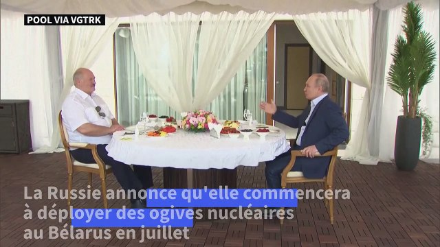Moscou commencera à déployer des armes nucléaires au Bélarus en juillet (Poutine)