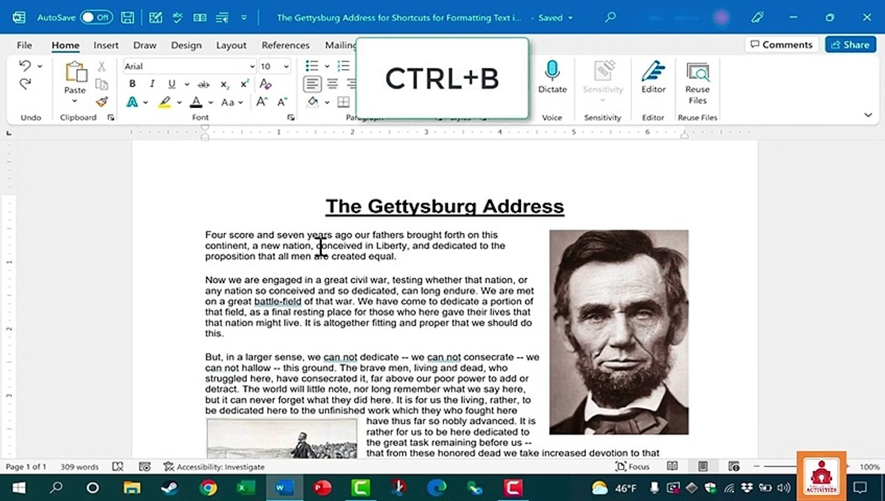 Shortcuts for Formatting Text in Microsoft Word