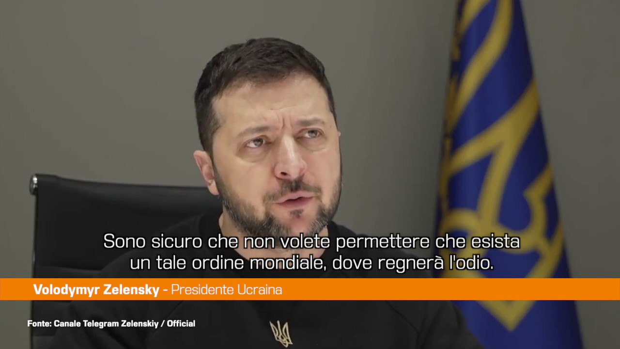 Zelensky "La Russia vuole il potere di distruggere le nazioni"