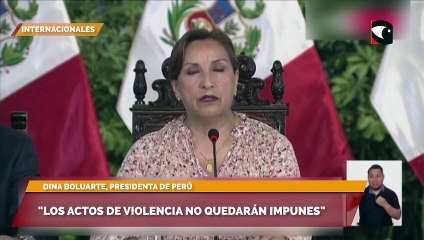 Dina Boluarte denuncia violencia en protestas en Perú 🇵🇪