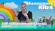 Şişe kapağından dikiş yüzüğü yapma - Handcraft TV Kids