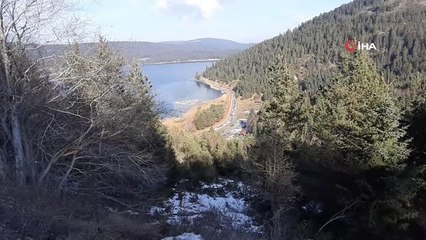 Doğa harikası Abant'ta tatilci yoğunluğu