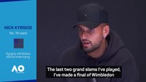 Kyrgios felt he had 'genuine chance' before Aus Open withdrawal