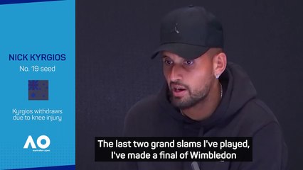Kyrgios felt he had 'genuine chance' before Aus Open withdrawal