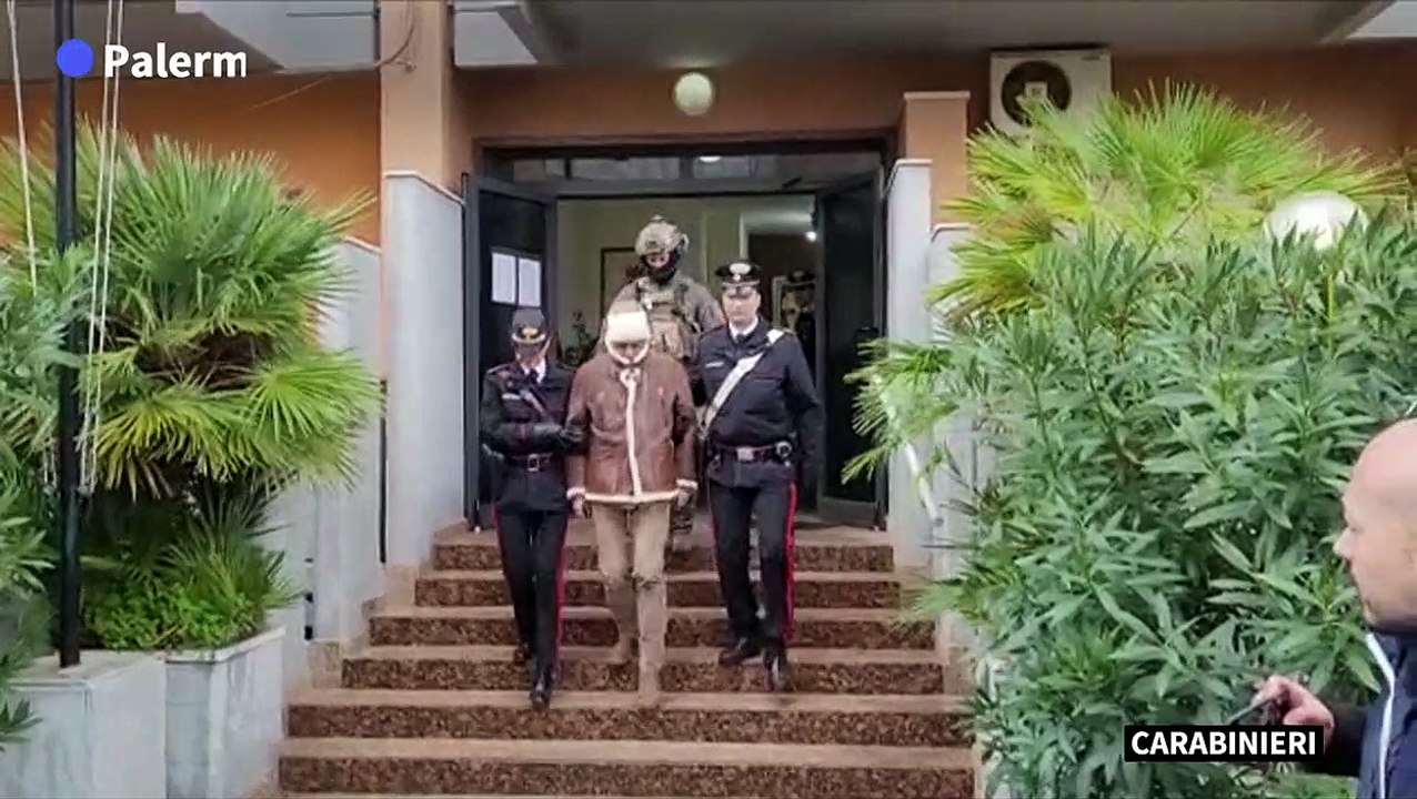 Italy’s most-wanted mafia boss Matteo Messina Denaro escorted by police after capture