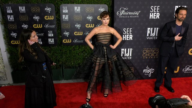 Lily James 2023 Critics Choice Awards Red Carpet Arrivals